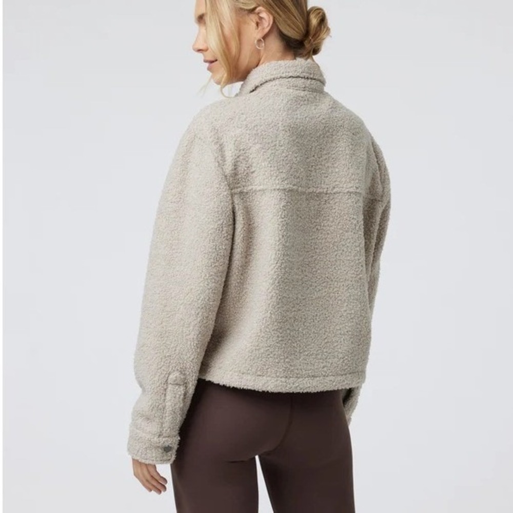 Vuori Sycamore Short Shirt Jacket Sherpa Dark‎ Salt Beige Size Small - Picture 2 of 15